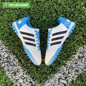 Giày Bóng Đá 3 Sọc Toni 11pro Đế Đệm EVA – Màu Trắng Xanh