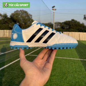 Giày Bóng Đá 3 Sọc Toni 11pro Đế Đệm EVA – Màu Trắng Xanh