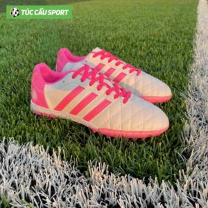 Giày Bóng Đá 3 Sọc Toni 11pro Đế Đệm EVA – Màu Trắng Hồng
